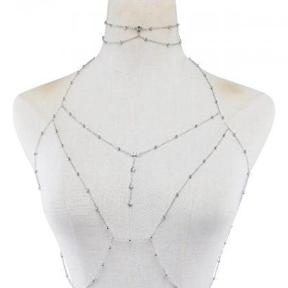 Flash Diamond Pendant Tassel Necklace Chest..