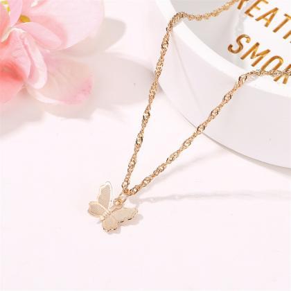 Golden Butterfly Temperament Clavicle Chain