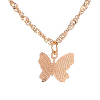 Golden Butterfly Temperament Clavicle Chain