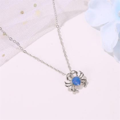 Blue Crab Necklace