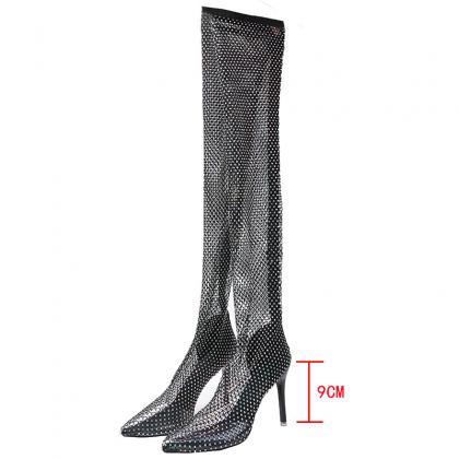 9cm High Tube Over Knee Water Drill Mesh Cooling..