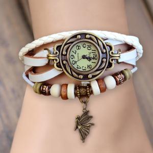 Weave Leather Bracelet Wrist Watch