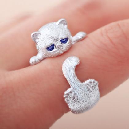 Simple Kitty Ring Open Index Finger..