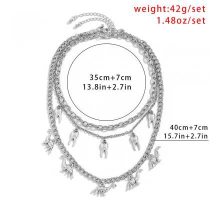 Dinosaur Tooth Pendant Tassel Necklace