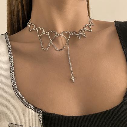 Love Necklace Female Clavicle Chain Fashion Tassel..