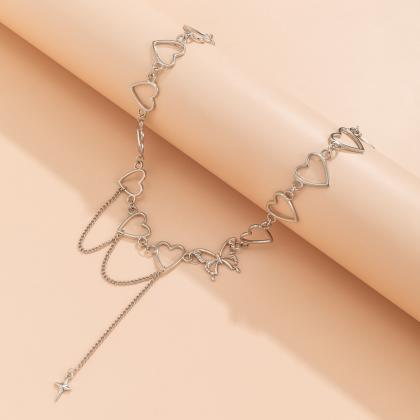 Love Necklace Female Clavicle Chain Fashion Tassel..