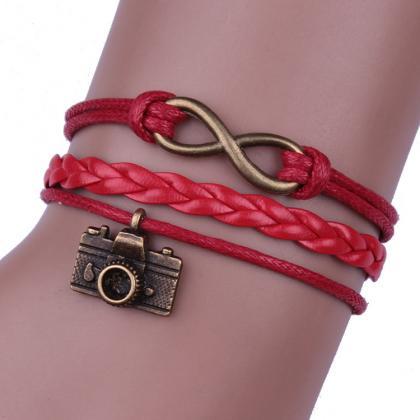 8-word Infinity Camera Red Leather ..