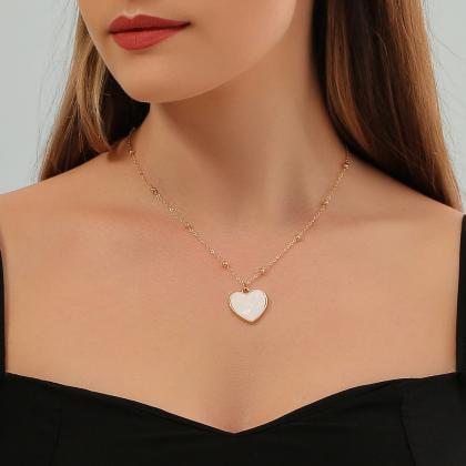 White Love Clavicle Necklace