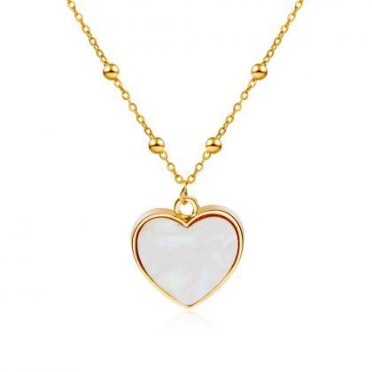 White Love Clavicle Necklace