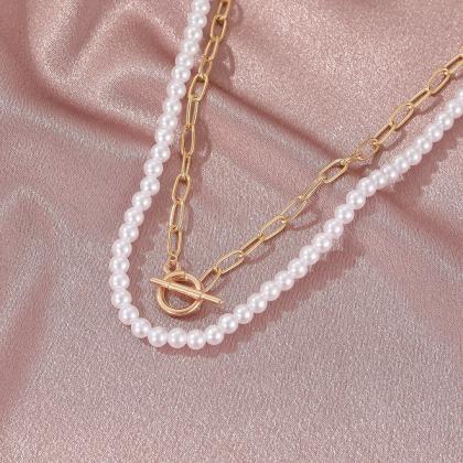 Multi Layer Pearl Necklace Fashion Retro..