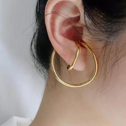 Chic Irregular Solid Color Twist Earrings
