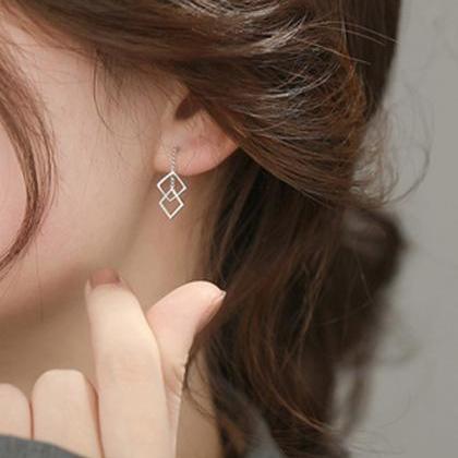 Urban Geometric Alloy Earrings Accessories