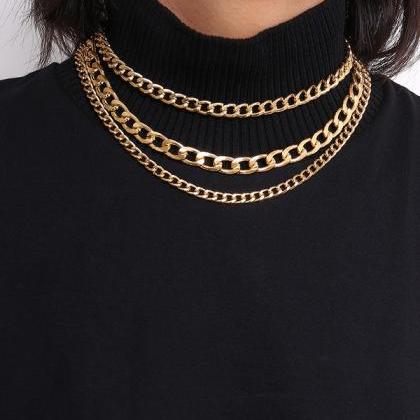 Original Cool Multi-layers Chains Necklace