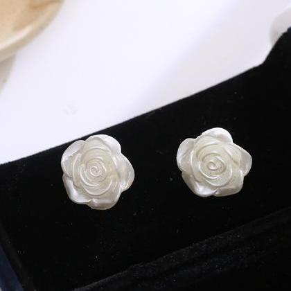 Fashion Floral Solid Shiny Earrings