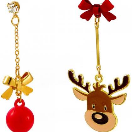 Vintage Cute Cartoon Christmas Party Drop Earrings..