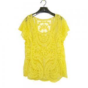 Hollow-out Embroidered Lace Crochet Blouse