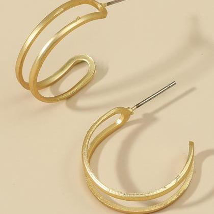 Simple Vintage Hollow Geometric Earrings