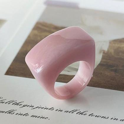 Pink Original Chic 9 Colors Acrylic Ring