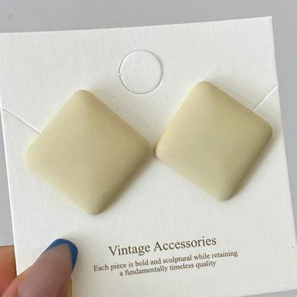 Apricot Simple Casual 4 Colors Geometric Earrings