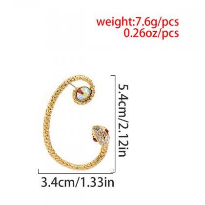 Gold Original Stylish Snake Shape Earrings