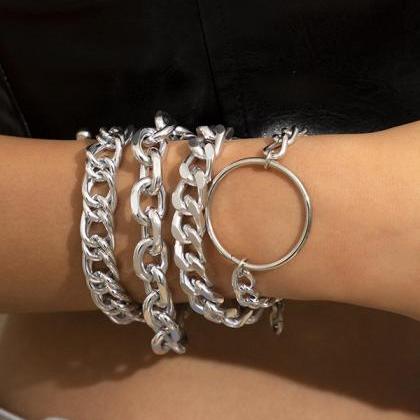Silver Original Cool Hollow Chains Bracelet