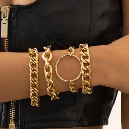 Gold Original Cool Hollow Chains Bracelet