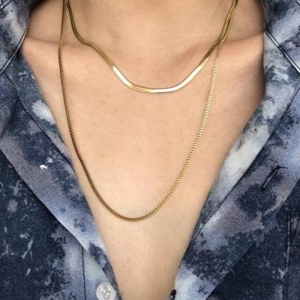Gold Vintage Chains Necklaces Accessories