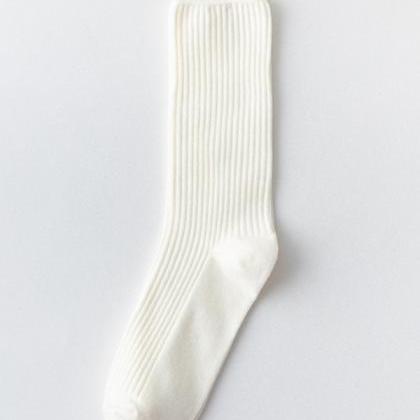 Style C Simple Casual Solid Color Socks