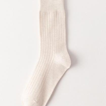 Cream Casual Simple 10 Colors Socks