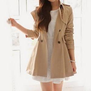 Double-breasted Long Trend Coat