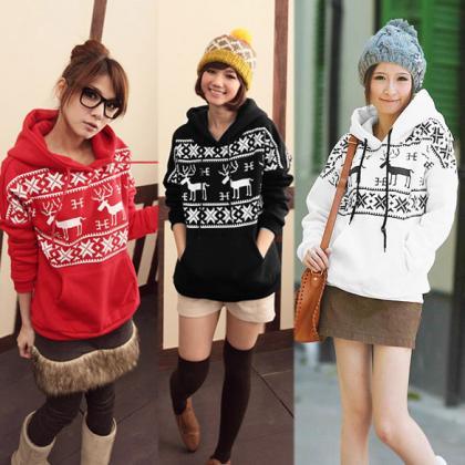 Cute deer hoodie Clearance