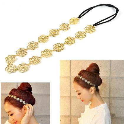 Hollow Out Rose Hair Band Headband