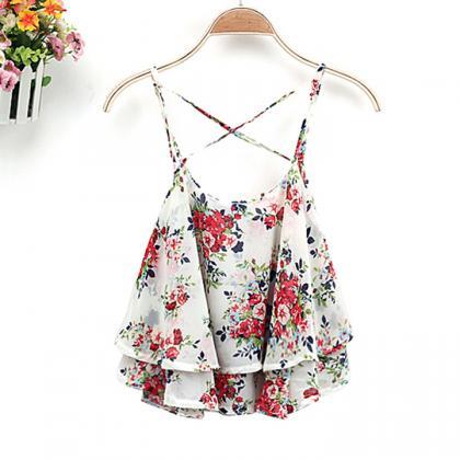 Lace Flower Tank Top Cami on Luulla