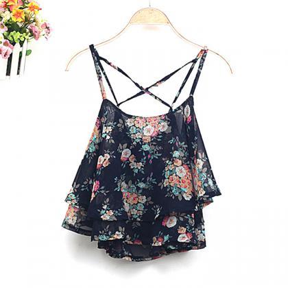 Lace Flower Tank Top Cami