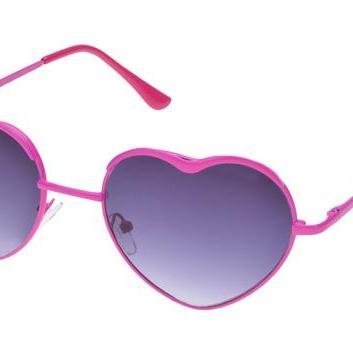 Unisex Heart Shaped Frame Sunglasses