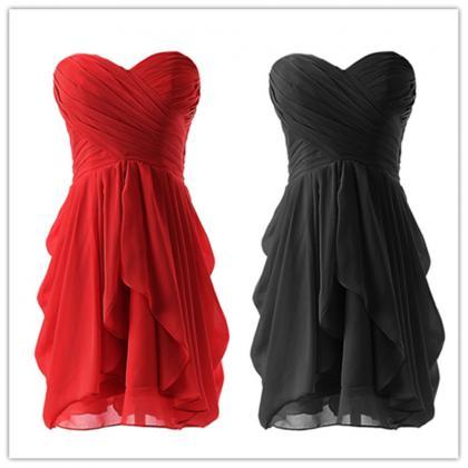 Sterpless Solid Color Irregular Ruffles Homecoming..