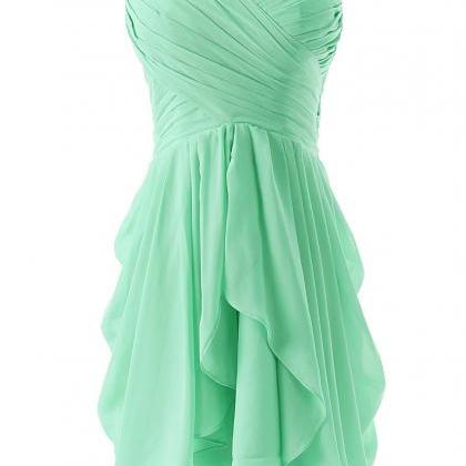 Sterpless Solid Color Irregular Ruffles Homecoming..