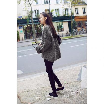 Lazy Style Loose Batwing Pullover S..