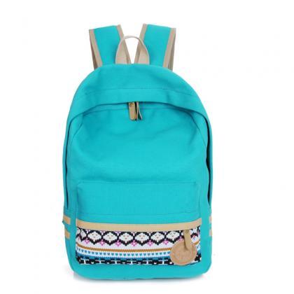 Fashion Street Style Print School Backpack Canvas..