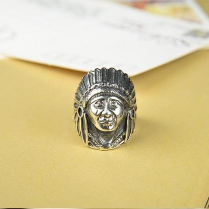 Indian Chief Index Finger Ring