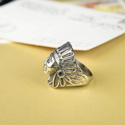 Indian Chief Index Finger Ring