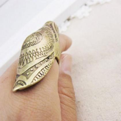 Style Carved Figure Explosion Ring on Luulla