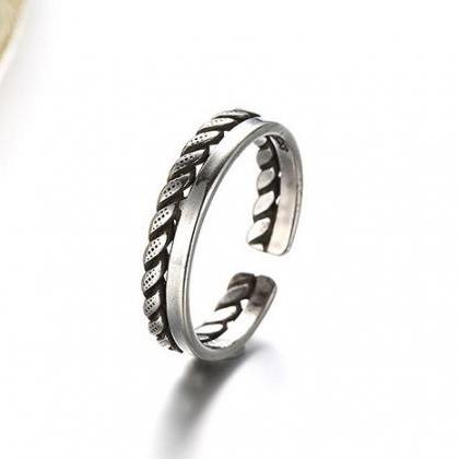 The Trend Of Retro Twist Rope Ring