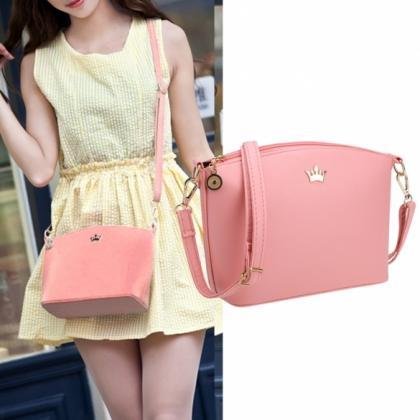 Women Synthetic Leather Solid Shoulder Strap Cross..