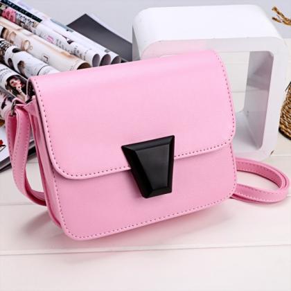 Women Fashion Synthetic Leather Small Solid Candy..