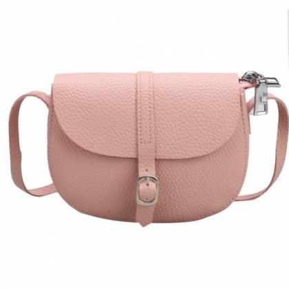 Women Synthetic Leather Messenger Bag Soft Solid..