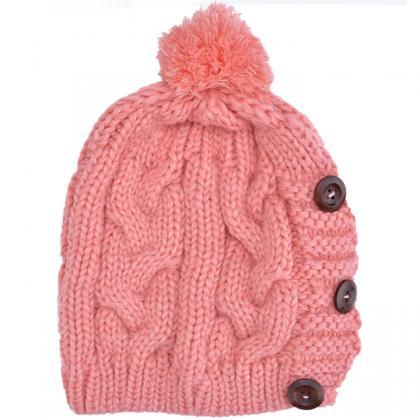 Fashion Winter Cap Warm Woolen Blend Knitted..