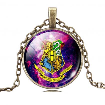 Harry Potter Time Gemstone Bronze Glass Pendant..