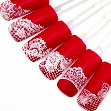 Women Manicure Tool Accessory 3d Lace Design Nail..