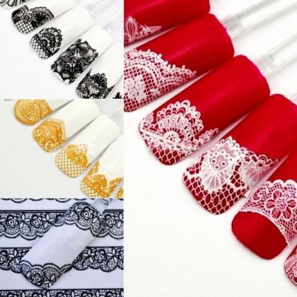 Women Manicure Tool Accessory 3d Lace Design Nail..